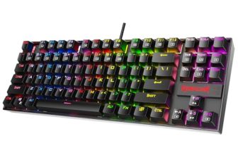 Redragon Kumara K552-RGB LED Backlit USB Mechanical Gaming Keyboard Without Numlock Keys, Black
