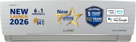 Lloyd 2026 Model 1.5 Ton 3 Star Split Inverter with Wi-fi AC(GLS18V3AGGSC, White)