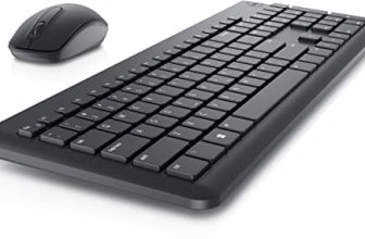 Dell KM3322W Wireless USB Keyboard and Mouse Combo, Anti-Fade & Spill-Resistant Keys, up to 36 Month Battery Life, 3Y Advance Exchange Warranty – Black