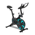 Amazon Basics Spin Exercise Bike for Home & Gym, 6KG Flywheel | 120KG Load Capacity | Adjustable Resistance, Silent Belt Drive, Comfortable Seat Cushion | Alloy Steel | for Cardio, Cross-Training | Black