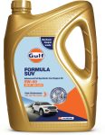 Gulf FORMULA SUV 5W40 API SP, ACEA A3/B4|75% Superior Wear Protection|4 Wheeler Passenger Car Advanced Full-Synthetic Engine Oil(3.5 L)