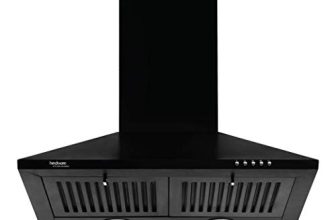 Hindware Smart Appliances | Marvia 60 cm Chimney | 1000 CMH | Pyramid | Push Button | Efficient Dual LED Lamps and Double Baffle Filter | 5 Yrs Warranty on Motor & 2 Yrs on Product (Black)