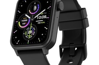 Noise Pulse Hyper Smart Watch with 21 Days Battery, 1.85″ Display, AI Watch Faces, 100+ Sports Modes, Health Suite, SpO2 & Heart Rate Monitor, 1ATM Water Resistant(Jet Black)