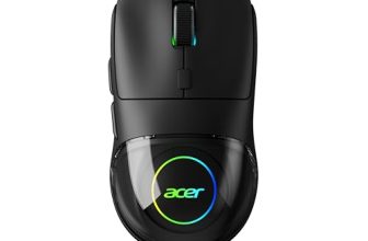 acer Titan X Wired Gaming Mouse | A725 Sensor | 7200 DPI | 125Hz Polling | 13 RGB Modes | 20G Acceleration | 60 in/s Tracking | 1.5M Braided Cable | Durable 3M Click Switches | PC/Laptop Compatible
