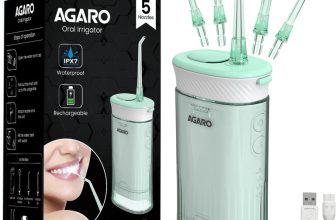 AGARO Ultra Travel Oral Irrigator, Portable, Cordless, Rechargeable, 4 Cleaning Modes, Water Flosser(Cordless)