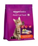 Amazon Basics Dry Cat Food | 1 Kg Trial Pack| Ocean Fish | with Real Chicken Meat & Fish | Suitable for Adult Cats | Packed with Protein | Suitable for All Breeds
