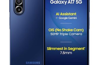 Samsung Galaxy A17 5G (Blue, 8GB RAM, 128GB Storage) | 50 MP No Shake Camera | Gemini Live | Circle to Search | Super AMOLED | Corning Gorilla Glass Victus | 7.5mm Sleek | AI