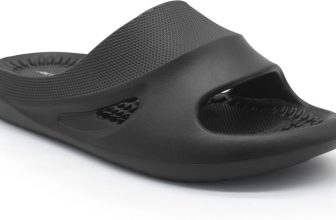 action Men COOL-1004 Trendy Comfortable Lightweight Breathable Casual Slip-On Slides(Black , 10)