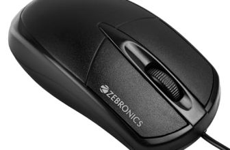 ZEBRONICS Byte Wired Optical Mouse with 3 Buttons, High Precision, 1000 DPI, Works on Most Surfaces, Plug & Play, USB Interface, 1.3m Cable Length