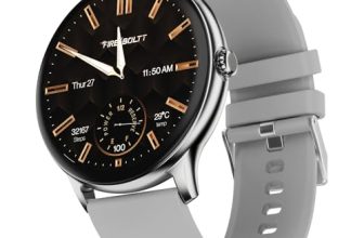 Fire-Boltt Phoenix Pro Round Smart Watch 1.39″ HD Display with Bluetooth Calling, AI Voice Assistant, SpO2 & Heart Rate Monitor, 120+ Sports Modes, IP67 Waterproof Smartwatch for Men & Women – Grey