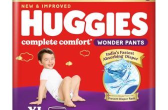 Huggies Complete Comfort Wonder Pants | Pant Style Baby Diapers Extra Large Size (XL), 34 Count | India’s Fastest Absorbing Diaper, Prevents Diaper Rash, Ideal for 12 to 17 Kgs