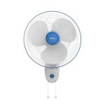 Havells Gatik Pro 400mm Wall Mount Fan | RPM: 1350 | Double string for Speed & Oscillation control | Thermal Overloaded Protected Motor | 100% Copper Wire Winding Motor | 2 Year Warranty (White Blue)