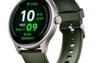 Boat Lunar Discovery Neo, 1.39″ (3.5 cm) Round HD Display, Premium Metallic Finish, Animated Watchfaces, 100+ Sports Mode, Bluetooth Calling, Smart Watch for Men & Women (Olive Gold)