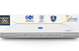 Carrier 1.5 Ton 5 Star, New Star rated, Flexicool Inverter Split AC (Copper, Convertible 6-in-1 with Smart Energy Display, Insta Cool, Auto Clean and PM 2.5 Filter, ESTER EDGE Gxi-CAI18EE5R36F0, White)