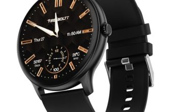 Fire-Boltt Phoenix Pro Round Smart Watch 1.39″ HD Display with Bluetooth Calling, AI Voice Assistant, SpO2 & Heart Rate Monitor, 120+ Sports Modes, IP67 Waterproof Smartwatch for Men & Women – Black