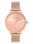 French Connection Stainless Steel Analog Rose Gold Dial Women’s Watch-Fc007Rgm