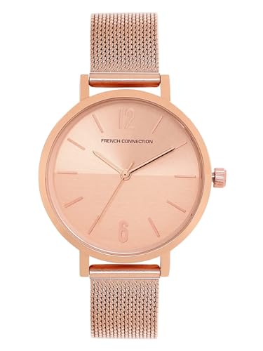 French Connection Stainless Steel Analog Rose Gold Dial Women’s Watch-Fc007Rgm