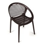 Cello Abacus Chair Set Pack of 6 – Ice Brown | Strong and Durable | Easy to Clean | Chair for Living Room, Bed Room, Kitchen, Office Room, Outdoor | 3 Years Warranty