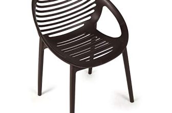 Cello Abacus Chair Set Pack of 6 – Ice Brown | Strong and Durable | Easy to Clean | Chair for Living Room, Bed Room, Kitchen, Office Room, Outdoor | 3 Years Warranty