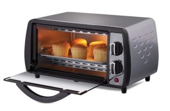 Bajaj 1000T Oven Toaster Grill (10 liter Otg) | Temperature control | Stainless Steel Body With Transparent Glass Door | Black | 2 Year Warranty | 800 Watts