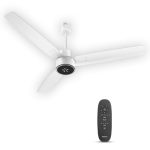 Havells FAB BLDC ULED Ceiling Fan 1200mm, 5 star, LED Speed Indicator, 380 RPM, Up to 65% Savings, Reverse Rotation,4 Speed Modes, Low Wattage 30W, Low Noise, Air Flow:225 CMM, 3 Year Warranty, White