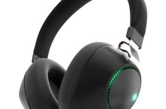 ZEBRONICS Duke Over Ear Wireless Headphone with Up to 60h Backup,Supports Bluetooth,Dual Pairing,Gaming Mode,Environmental Noise Cancellation (ENC),LED Lights,Deep Bass,Voice Assistant Support (Black)