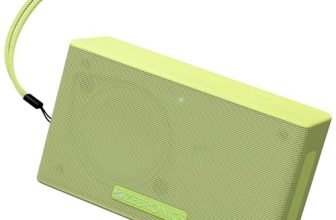 ZEBRONICS Sonic POD S, Portable Bluetooth Speaker, 8 Watts, Upto 7h Backup, Passive Radiator, Call Function, Bluetooth v5.3 | mSD | AUX, TWS, with Carry Loop (Green)