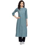 Libas Women’s Pure Cotton Striped Straight Kurta (8013MJ_Grey