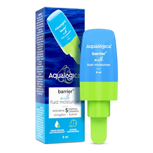 Aqualogica 5 Barrier+ Milk Fluid Moisturizer – 8 ml | Lightweight Milk-Like Texture | Repairs & Strengthens Skin Barrier | 48Hr Deep Moisturization