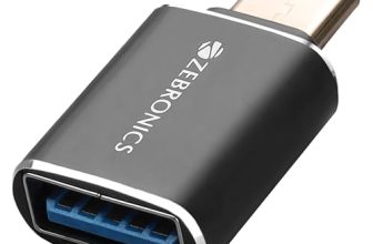 ZEBRONICS ATC1 USB Type A to Type C Converter, USB 3.0, High-Speed Data Transfer, Backward Compatibility, Plug and Play, for Laptops | Smartphones | Compatible Devices