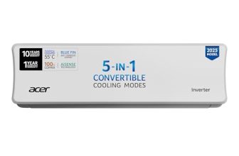 Acer 1.5 Ton 3 Star Split AC (5-In-1 Convertible Cooling Modes, AiSense Technology, ArcticWrap Cooling, PM 1.0 Microbacterial Filter, High Ambient Temperature of 55 °C – AR15AS3IO2HLE25)