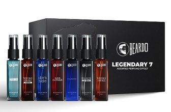 Beardo Legendary 7 Assorted Perfume Gift Set for Men 7X8ml with Long Lasting Fragrances | Travel Pack with Mariner Whisky Smoke Dark Side God Father Tsunami & Black Musk | Rakhi Gift for Brother | Gift for boyfriend | Gift for Men | Gift for Brother