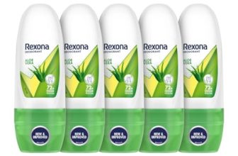 Rexona Aloe Vera Underarm Roll-On Deodorant for Women | 72 Hours Long-Lasting Odour Protection | 0% Alcohol, Safe on Skin | 25ML (Pack of 5)