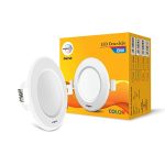 wipro Garnet 8W Round Downlight Junction Box |Blue | Glare-Free Design | Recessed Downlighter For False Ceiling | Cutout ~ 3 Inch | Pack Of 1