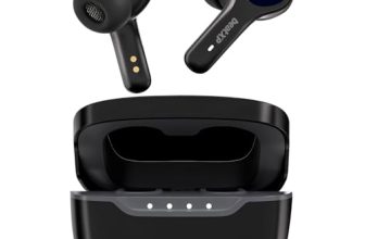 beatXP Pulse XPods Bluetooth True Wireless Ear Buds with 40H Playtime, Dual Mic AI ENC, Low Latency for Gaming Mode, Type C Earphone with 10mm Drivers, IPX5, BT 5.3, Touch Control (Black)