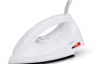 Bajaj DX-6 1000 Watts Dry Iron | Advance Soleplate And Anti-Bacterial German Coating Technology | Thermol Fuse Safety | Auto Shut-Off | Cool Touch Body | 2 Yr Warranty 【White】