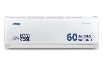 Blue Star 1.5 Ton 5 Star,Inverter Split AC (Copper, Convertible 5 in 1 Cooling, DigiQ Hepta Sensor, Dust Filter, Self Diagnosis, IE518PNU, White)