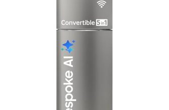 Samsung 330 L, 2 Star, Convertible 5-in-1, Digital Inverter, Frost Free Double Door, WiFi Enabled Bespoke AI Refrigerator (RT34DG5A2BSLHL, EZ clean Steel/Real Steel, Silver)