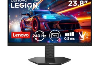 Lenovo Legion 24-10, 24 Inch IPS Full HD Gaming Monitor, 240Hz, 0.5ms, AMD FreeSyn Premium, NVIDIA G-Sync, 99% sRGB, Eyesafe, Dual HDMI, Display Port, Tilt, Swivel, Pivot, Height Adjust, Black