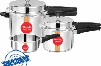 Butterfly stainless steel 2 L, 3 L, 5 L Outer Lid Induction Bottom Pressure Cooker(Stainless Steel)