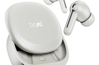 Boat 2025 Launch Airdopes Prime 511, Volume Swipe Control, 50hrs Battery, 4Mics ENx, Multipoint Connection, App Support, Bluetooth Earbuds, TWS Ear Buds Wireless Earphones with mic (Zinc White)