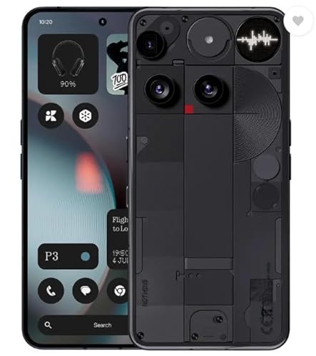 Nothing Phone (3), Black (12GB, 256GB) | Snapdragon 8s Gen 4 | 50MP + 50MP + 50MP Rear Camera | 120Hz AMOLED Flexible LTPS Display