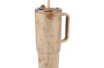 MILTON Puris 1200 Plastic Water Tumbler | 2-in1 Lid Sip or Gulp | Crystal Clear BPA Free-Food Grade | Sturdy Handle | Large Travel Mug for Gym, Office & Outdoor Use, 1200 ml, Coffee Brown