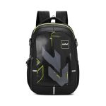 Safari Terra 2 37L Casual Printed Backpack, school bag for boys and girls, college bag, office bag, travel bag for men and women, 3 compartments, Raincover, Bottle holder, Front pocket, Color- Black