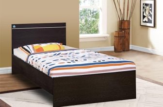 DELITE KOM | 1 Year Warranty | Single Bed, Jazz Engineered Wood Bed Without Storage, Wooden Bed (77×37 Inches) | Installation Included | Color – Flowery Wenge | Good for Bedroom