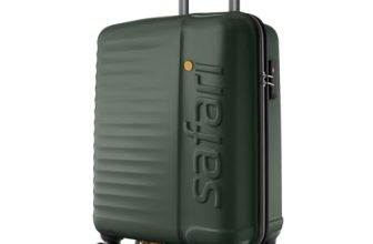 Safari Cabin Insignia 8 Wheels 55cm Size Trolley Bag, TSA Lock, Hard Case Polycarbonate, 360º Wheeling Carry-on Luggage, Travel Bag, Suitcase for Travel, Trolley Bags for Travel, Deep Forrest