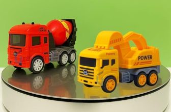 GRAPHENE Construction Vehicle Truck Push & Go Playset Friction Powered Truck for Kids Age 2+ Year Unbreakable Realistic Toy Truck Set of 2 with Random Design