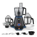 Preethi Zion MG-227 mixer grinder 750 watt Black, 4 jars – master chef food processor jar and flexi lid, Vega W5 motor with 2yr Guarantee & Lifelong Free Service, Standard