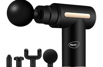 Pigeon Pulse Gun Massager With Digital Display,4 Heads,6 Speed,Rechargeable,Handheld,Percussion Muscle For Full Body Pain Relief,Muscle Relaxation Of Neck,Shoulder,Back,Foot For Unisex (Black)
