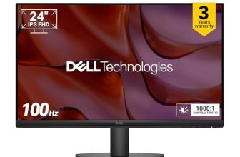 Dell SE2425HM 24″/60.96cm FHD Monitor, Ultra-Thin Bezels, 100Hz IPS Panel, 5 ms Response, Contrast 1000:1, Tilt Adjust, HDMI, VGA, Warranty 3 Years, Comfortview Plus, TÜV Rheinland 3-Star Eye Comfort
